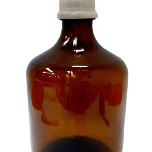 Vintage Laboratory Bottle 1960s Amber Glass Like New