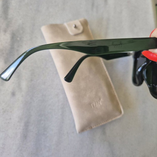 Sunglasses new with dark green acetate frame and UV400 protection