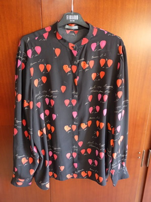 Alexander McQueen shirt XL like new, black with red and fuchsia