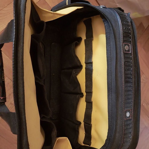 Stanley Fatmax Tool Bag like new with multiple compartments and shoulder strap