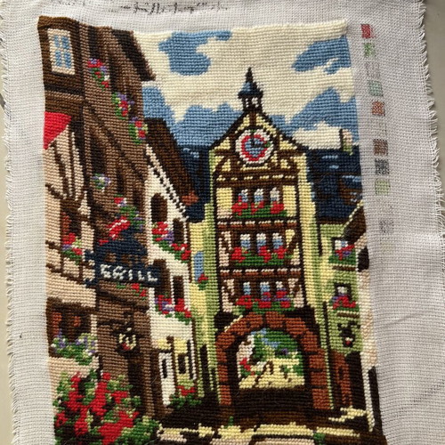 Handmade frame used, dimensions 0.32x0.24 m