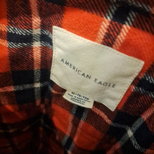 American Eagle flannel plaid shirt XL, unisex overshirt