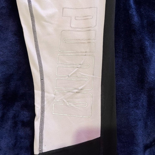 Puma leggings used, sewn in 2 places, size M, black and white