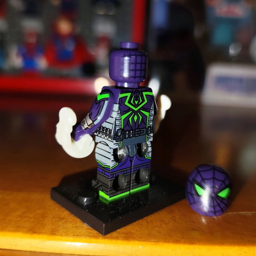 Spider-Man Miles Morales Purple Reign Suit like new with stand and accessories