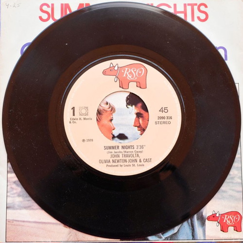 Summer Nights single by John Travolta, Olivia Newton-John used