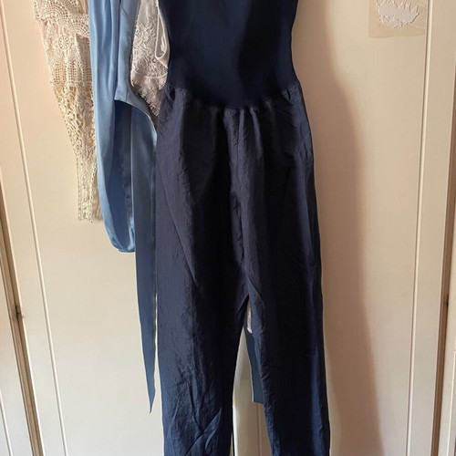 Capezio The Dance Maker USA Dance Jumpsuit Overalls dark blue small like new