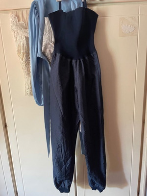Capezio The Dance Maker USA Dance Jumpsuit Overalls dark blue small like new