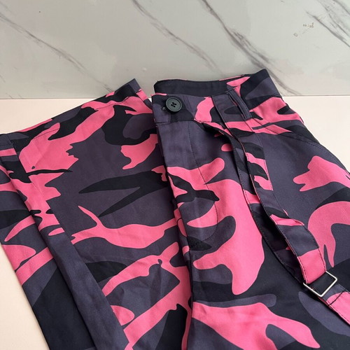 Shein Cargo Pants XS New Pink Black Camouflage