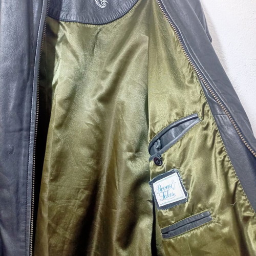 Rover & Lakes bomber jacket used, black leather, size 58