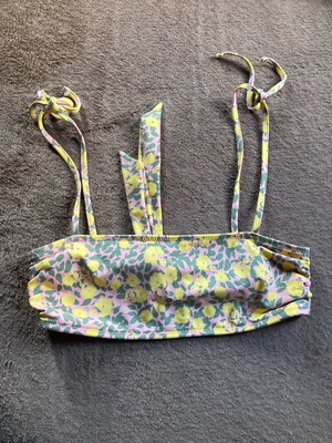 H&M bikini top new, small 36, beige multicolor