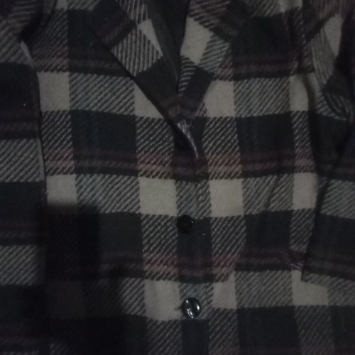 Wool coat used, size L, brown and gray