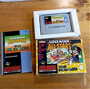 Super Mario World + Super Mario All Stars Super Nintendo SNES