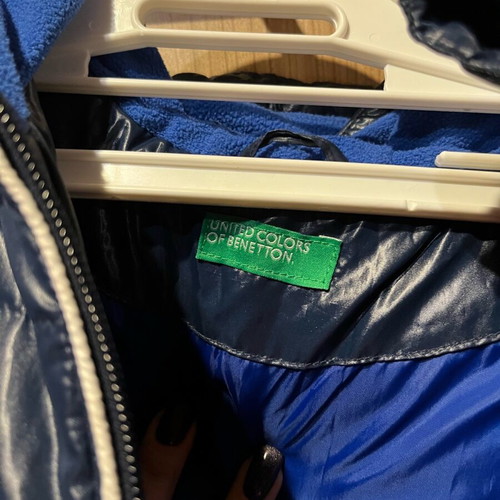Benetton kids jacket like new, blue, down and feathers