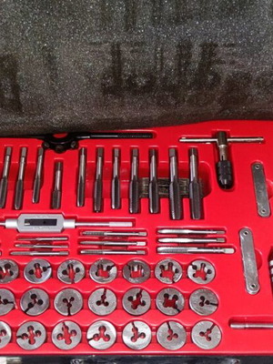 Tap and die set like new, over 80 pieces