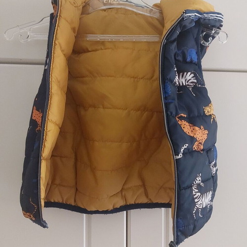 Sleeveless Jacket with 2 Sides Du Pareil Au Meme Size 18 Months 80 cm