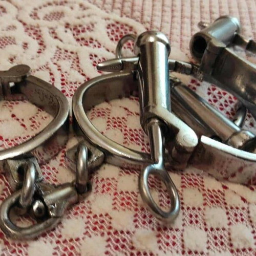 Police handcuffs used, pair