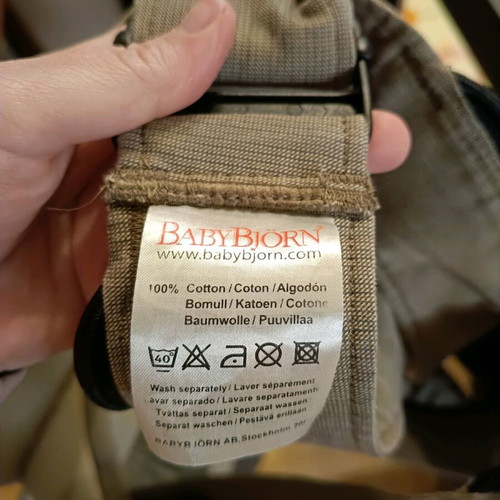 Baby Bjorn baby carrier used for babies up to 12 kg
