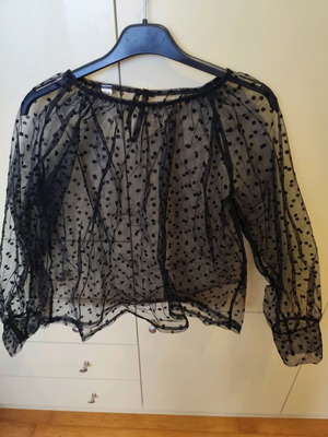 See through black blouse, size S