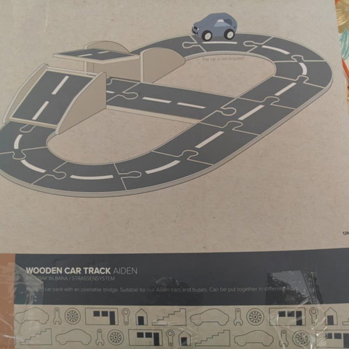 Kids Concept Wooden Car Track used, 18 pieces, 12+ months
