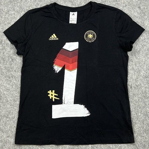 Adidas 2014 World Cup winner Germany women's T-Shirt size Large black color Summer