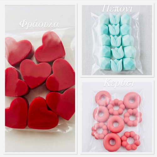 Wax melts new, pack of 32 with strawberry, melon, cherry scents