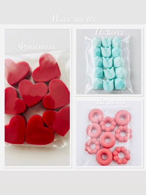 Wax melts new, pack of 32 with strawberry, melon, cherry scents