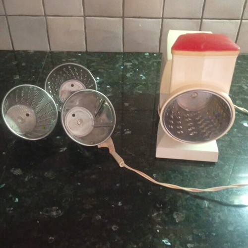 Vintage Bialetti electric grater from the 1970s, used, space age design