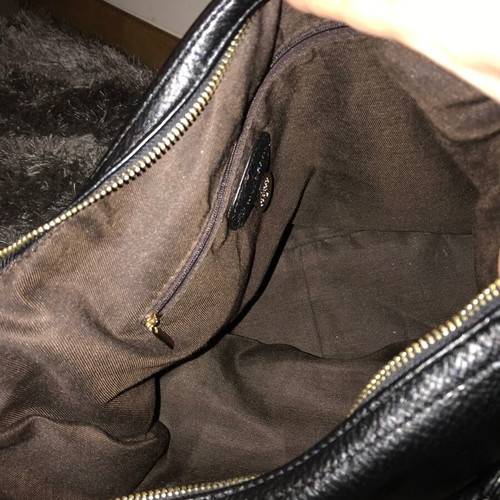 Mulberry shoulder bag used, black, vegan leather