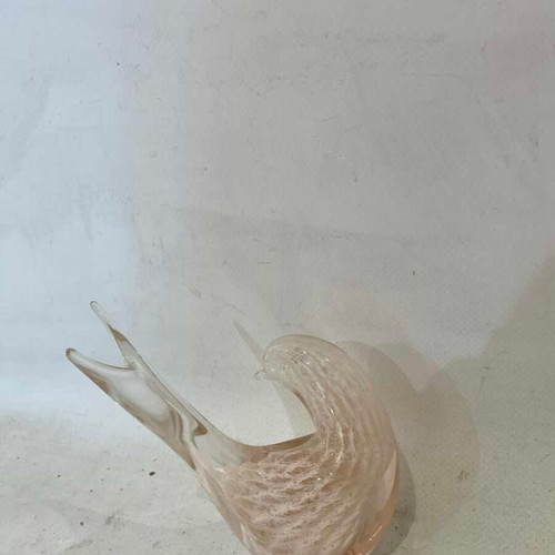 Murano vintage bird figurine used 12x8