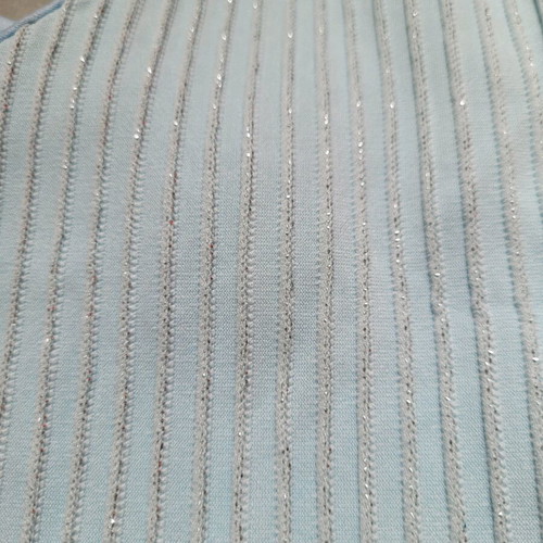 Top XS used, turquoise with silver thread