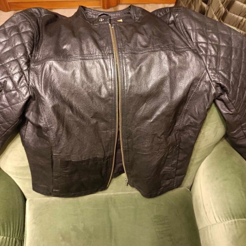 Goosecraft men's leather jacket black XL like new