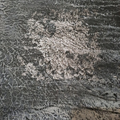 Large canvas with acrylic paint like new, gray tones, textured finish