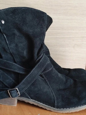 Kokka Μαύρα Μποτάκια Νο.39 Δέρμα Σουέντ Memory foam /Black Suede Leather Ankle Boots, Size 39