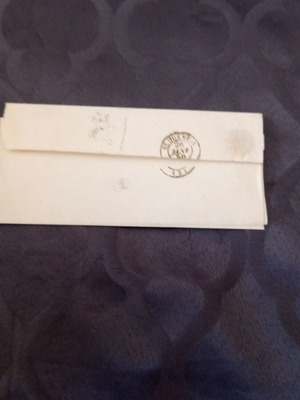 French letter from 1850 used with two clear postal stamps