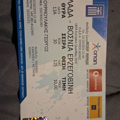 Old football and basketball match tickets used