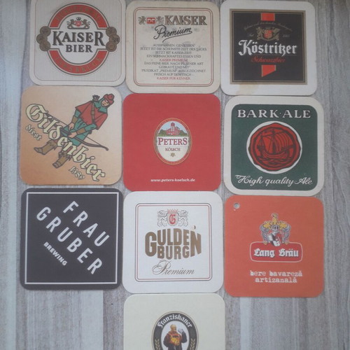 Beer Coasters used, set of 10 No 11