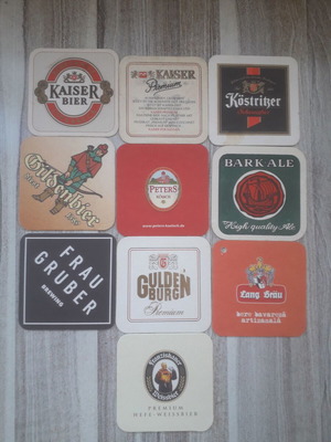 Beer Coasters used, set of 10 No 11