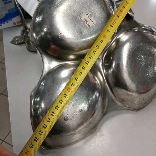 Tin platter new, tabletop bowl for nuts