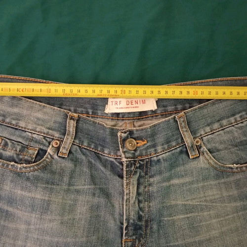 Zara women's flared jeans used, blue, size L