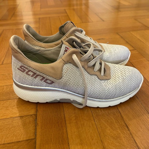 Mephisto Sano anatomical sneakers like new, grey and beige, size 38