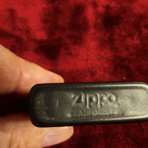 Zippo lighter black matte used with white logo