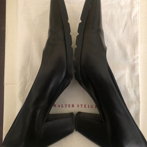 Walter Steiger black leather pumps used, size 40