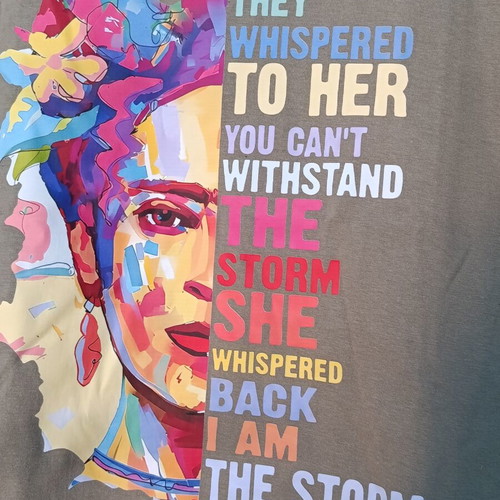 T-shirt Frida Kahlo new, khaki, cotton, size large, Shein