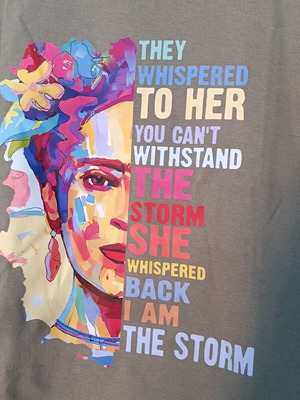 T-shirt Frida Kahlo new, khaki, cotton, size large, Shein
