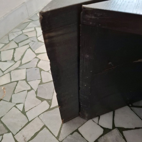 Coffee table used, black square, 2 pieces