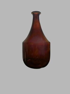 Vintage Glass Vase Bottle Decoration Amber Brown Like New