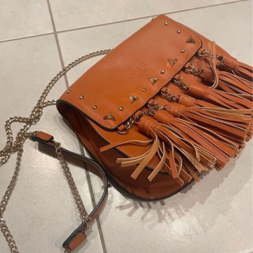 Lydc London crossbody bag brown like new with chain