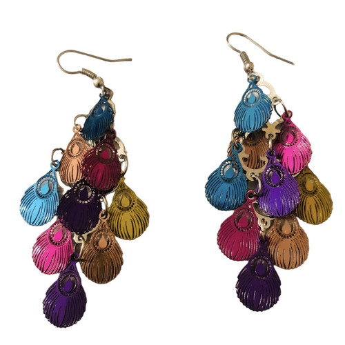 Boho hanging earrings handmade multicolored new