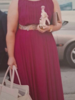 Efi Fashion Company Elegant Magenta Maxi Dress XL Like New