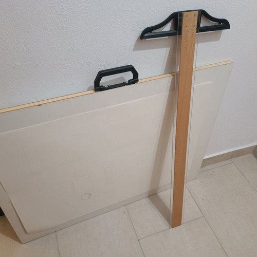 Linear Drawing Board like new with frame 60cm x 80cm